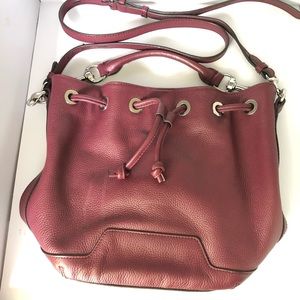 Rebecca Minkoff leather bucket shoulder Bag